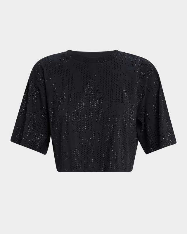 Rhinestone Cropped Boy Tee